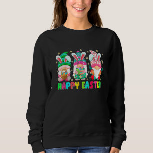 Easter Squad Funny Gnome Bunny Egg Hunting Matchin Sweatshirt
