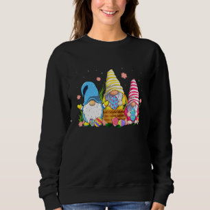 Easter Squad Funny Gnome Bunny Egg Hunting Matchin Sweatshirt