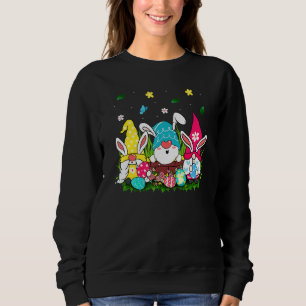 Easter Squad Funny Gnome Bunny Egg Hunting Matchin Sweatshirt