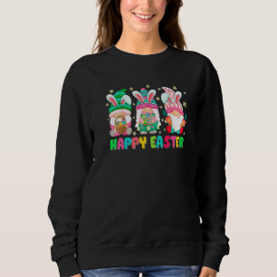 Easter Squad Funny Gnome Bunny Egg Hunting Matchin Sweatshirt