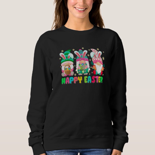 Easter Squad Funny Gnome Bunny Egg Hunting Matchin Sweatshirt (Front)