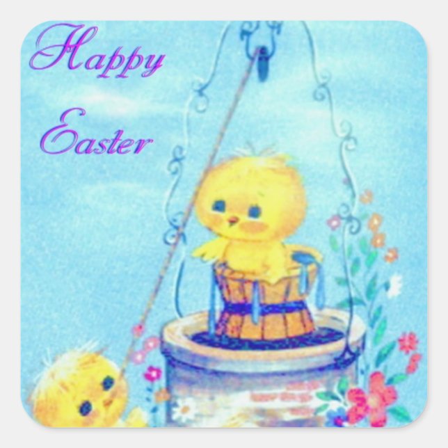 Easter Square Sticker (Front)