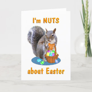 Easter Squirrel Holiday Card