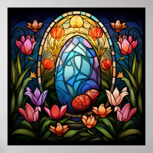 Easter Stained Glass Poster