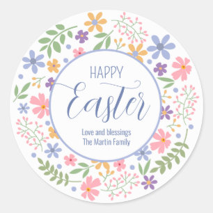 Easter Sticker Pretty floral flowers