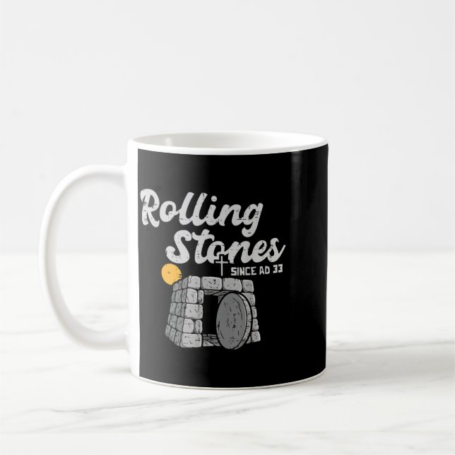 Easter Stone Was Rolled Away Risen Religious Men Coffee Mug (Left)
