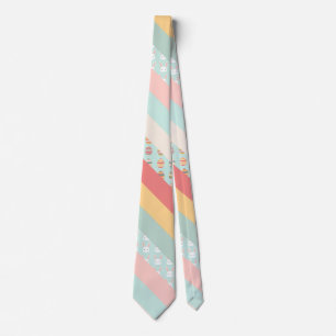 Easter Stripes in Bunnies and Eggs Tie