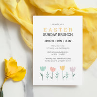 Easter Sunday Brunch Yellow Floral Cute Botanical