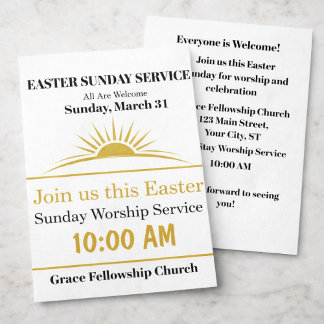 Easter Sunday Church Flyer Invitation