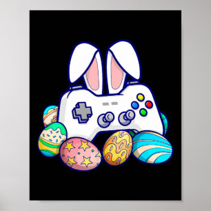 Easter Sunday Gamepad Egg Hunting Video Gamer Boys Poster