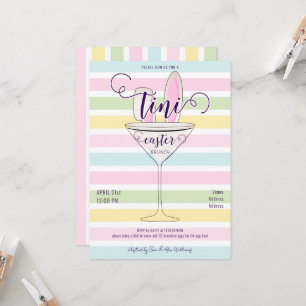 Easter Sunday Martini Cocktail Brunch Dinner Party Invitation