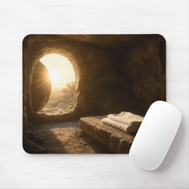 Easter Sunlight In an Empty Tomb Mouse Pad (With Mouse)