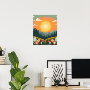 Easter Sunrise Landscape Poster