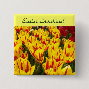 Easter Sunshine! buttons Yellow Tulips Flowers