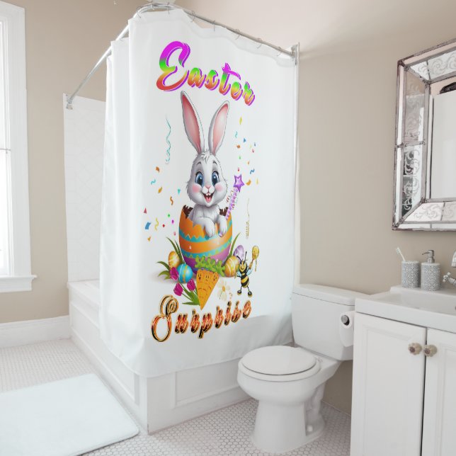 Easter Surprise Shower Curtain (In Situ)