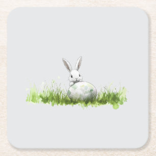 Easter Surprise Square Paper Coaster
