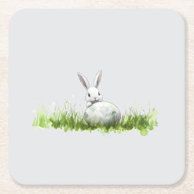  Easter Surprise Square Paper Coaster (Front)