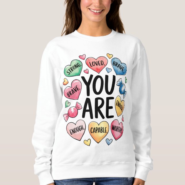 Easter Sweatshirt With Hearts (Front)
