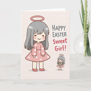 Easter Sweet Girl Greeting Card