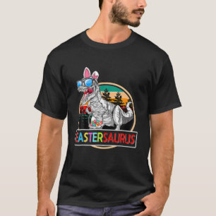 Easter T Rex Kids Dinosaur Bunny Easter Saurus Tod T-Shirt