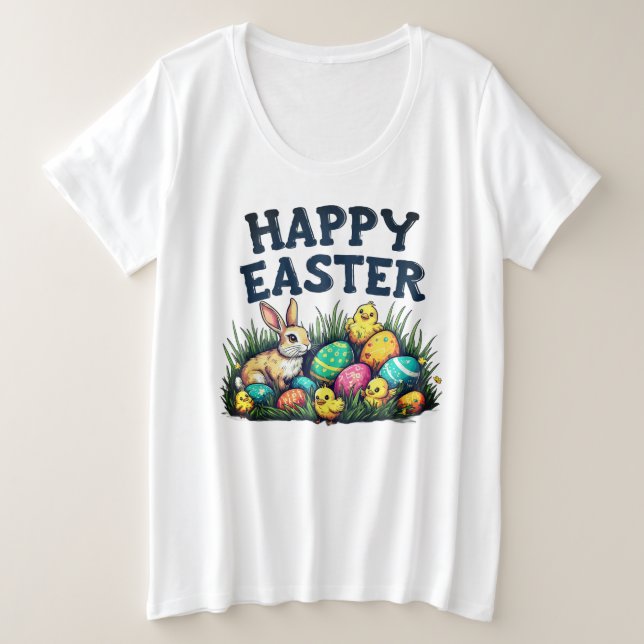 Easter T-Shirt Plus Size T-Shirt (Design Front)