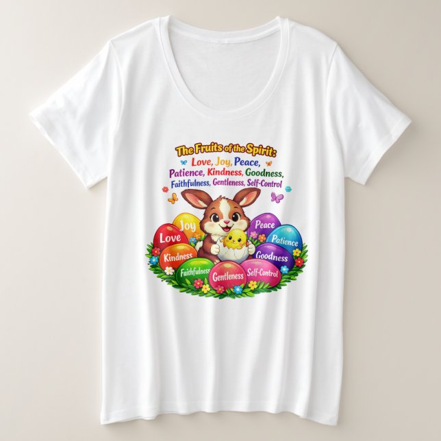 Easter T-Shirt Plus Size T-Shirt (Design Front)