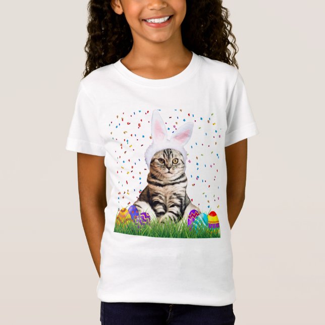 Easter Tabby Cat T-Shirt (Front)