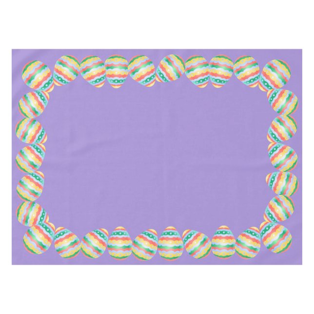 Easter Tablecloth Festive Easter Egg Tablecloth (Front (Horizontal))