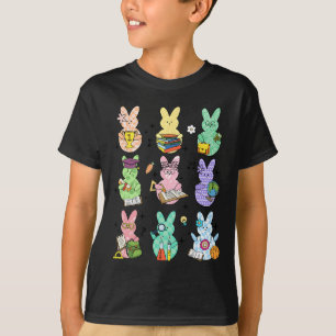 Easter Teacher Bunny Happy Easter Egg Retro Teache T-Shirt