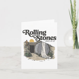 Easter The Stone Was Rolled Away He Is Alive Retro Card