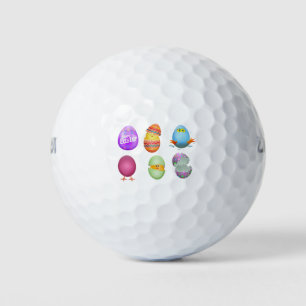 Easter Theme cute eggs Design Golf Balls