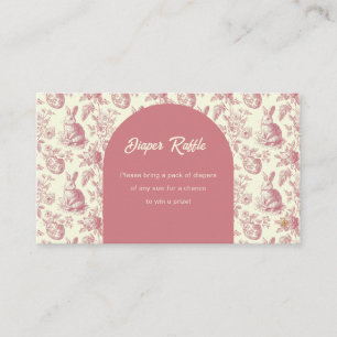 Easter Toile Floral Baby Girl Thank You Enclosure Card