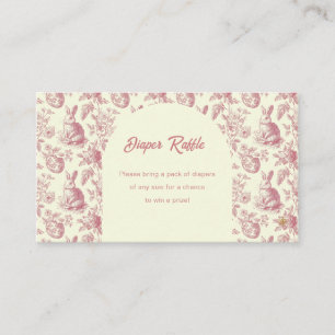 Easter Toile Floral Baby Girl Thank You Enclosure Card