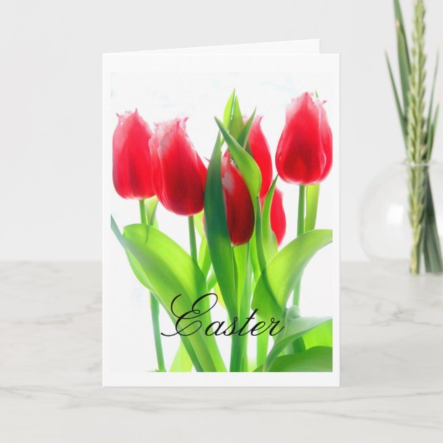 Easter Tulips Holiday Card (Front)