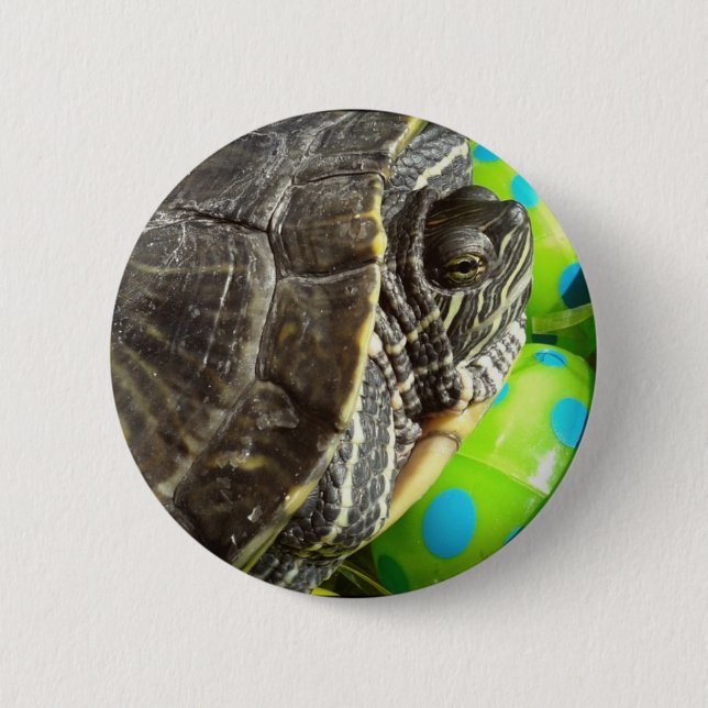 Easter Turtle 6 Cm Round Badge (Front)