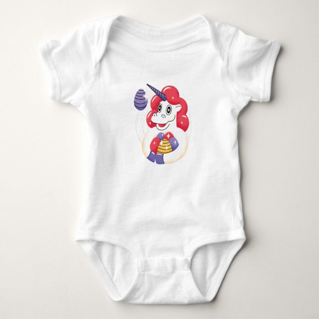 Easter Unicorn Baby Bodysuit (Front)