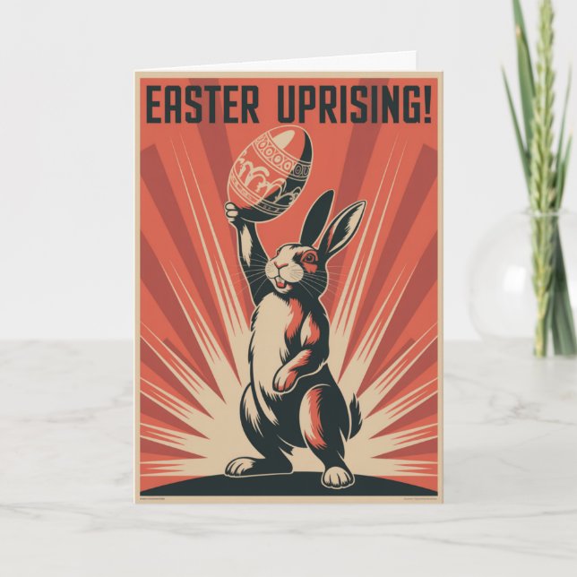 Easter Uprising Bunny Card  Irish Rebellion Humor (Front)