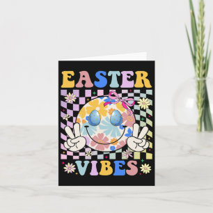 Easter Vibes Coquetee Smile Bunny Peace Retro Groo Card