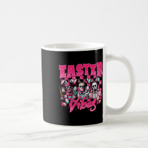 Easter Vibes Funny Easter Horror Characters Family Coffee Mug
