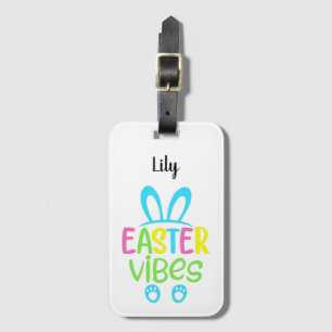 Easter Vibes Pastel Luggage Tag