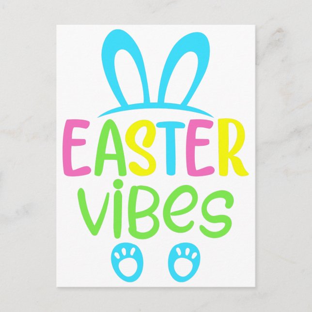 Easter Vibes Pastel Postcard (Front)