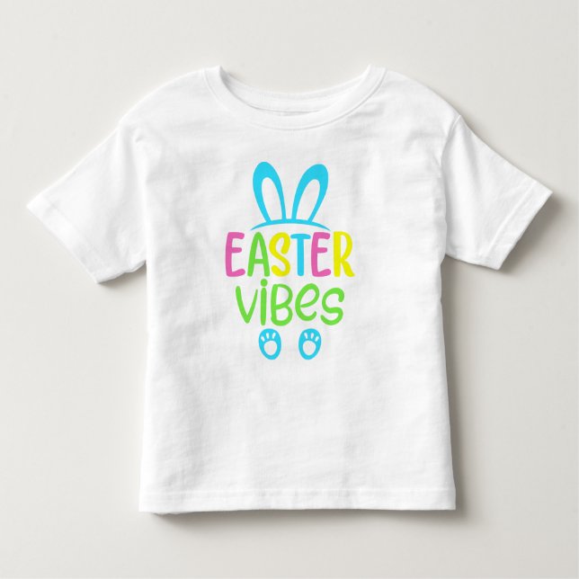 Easter Vibes Pastel Toddler T-Shirt (Front)
