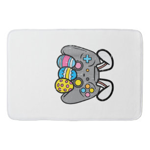 Easter Video Game Bunny Eggs Gaming Gamer Boys Men Bath Mat