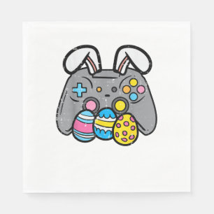 Easter Video Game Bunny Eggs Gaming Gamer Boys Men Napkin