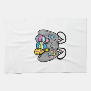 Easter Video Game Bunny Eggs Gaming Gamer Boys Men Tea Towel