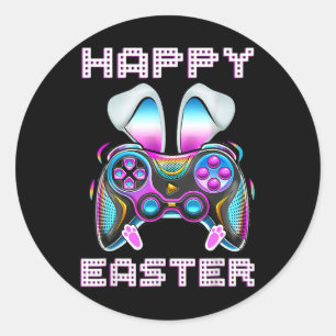 Easter Video Game Controller Funny Gamer Boys Kids Classic Round Sticker
