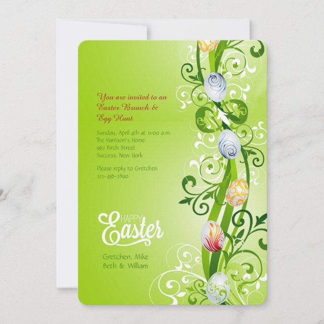 Easter Vine Greeting Card (Front)