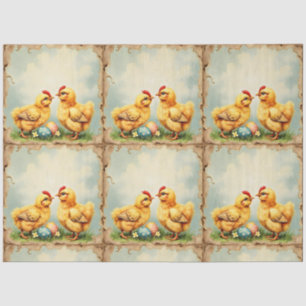 Easter Vintage 2 Little Chicken Holiday Collection Tissue Paper