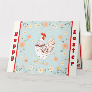 Easter Vintage Chicken Holiday Collection Card