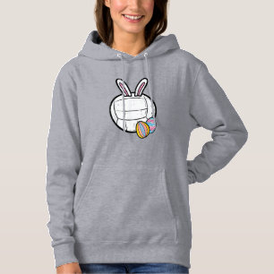 Easter Volleyball Bunny Sports Player Women Girls  Hoodie